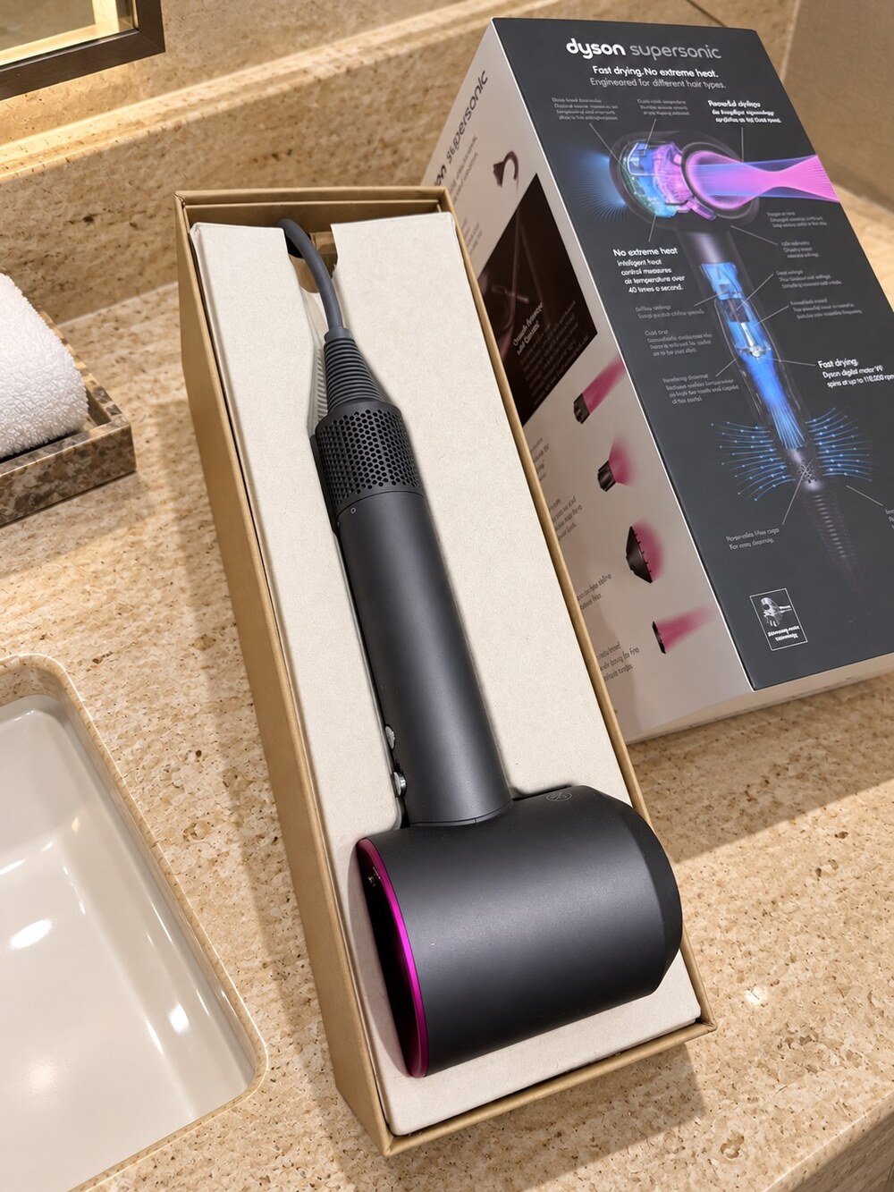 Dyson Supersonic Hair Dryer, Pink Trim, New with Box - Picture 4 of 10